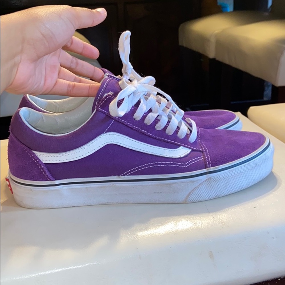 Purple low top vans